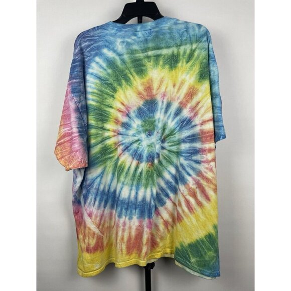 Shadow‎ Hill Multicolor Rainbow Swirl Tie Dye Short Sleeve T-Shirt Size XXXL - Picture 3 of 8